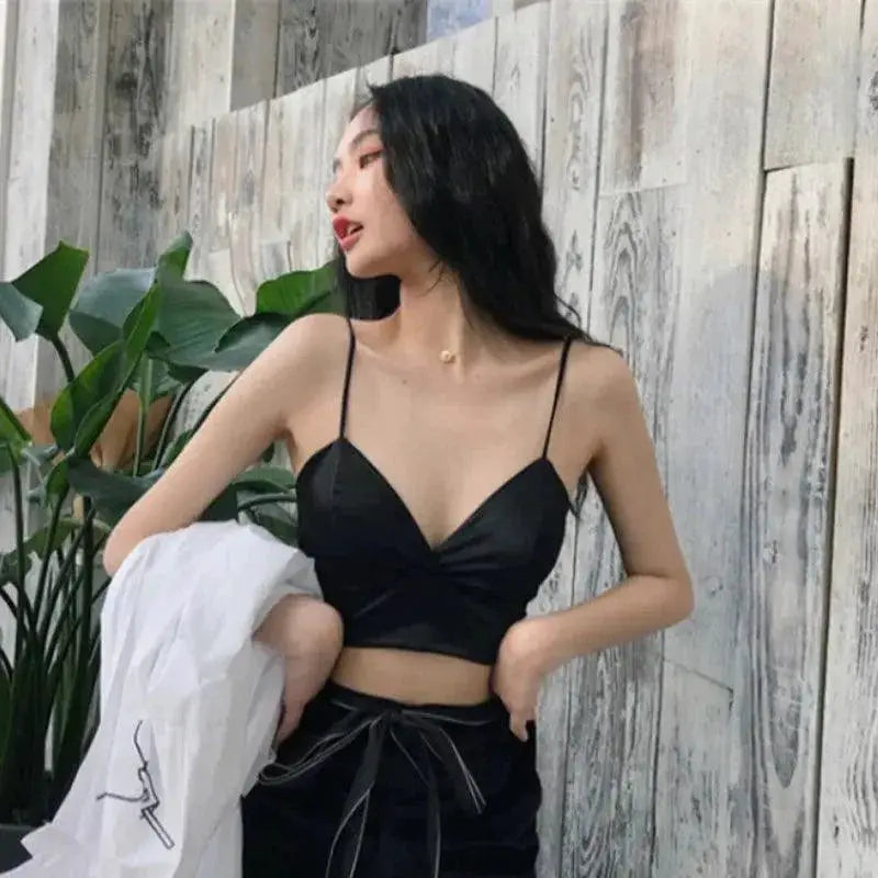 Bandeau Tube Top With Chest Pad Black And White Comfort