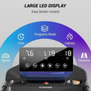 Space Saving Incline Treadmill 400 Lbs Capacity With 3 LED