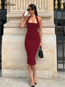 Flattering Halter Maxi Dress for Prom