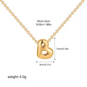3D Bubble Initial A-Z Mini Necklace Gold Plated Jewelry Gift