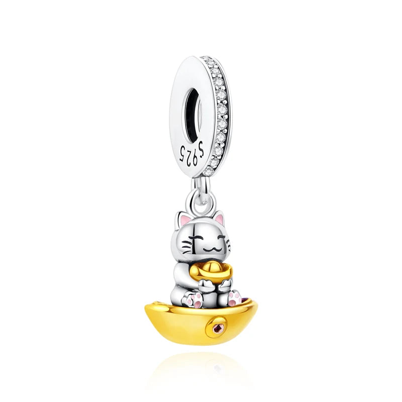 Sterling Silver Charm Maneki Neko