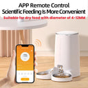 ROJECO Smart Cat Feeder Remote Control WiFi Auto Dispenser