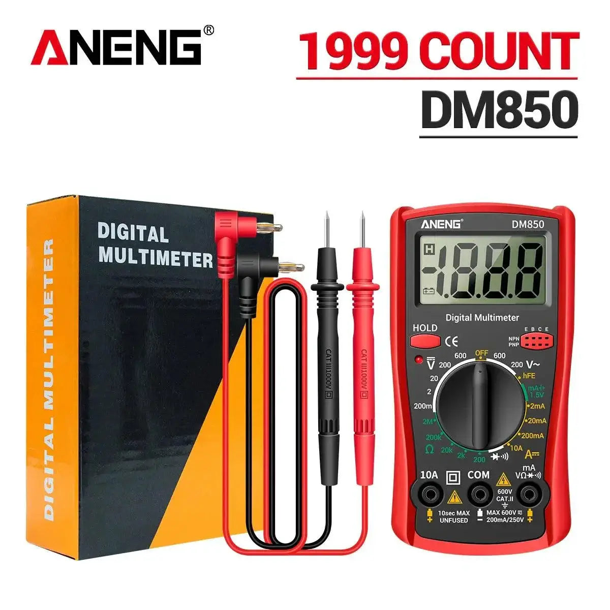Digital Multimeter Auto AC DC Voltage Tester Pro Tool