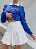 White A-line Skirt Stylish Korean Fashion