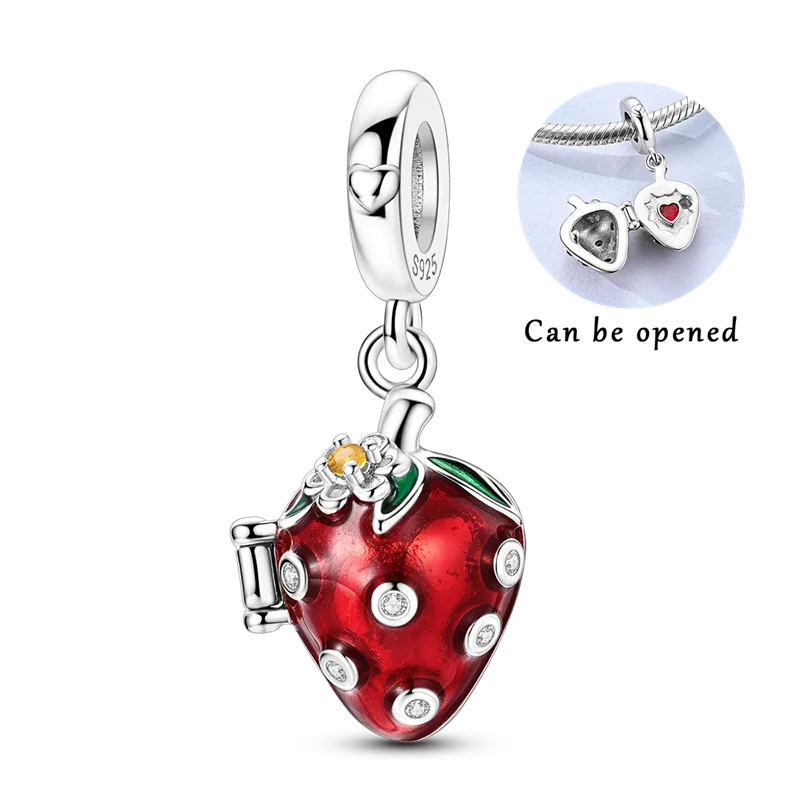 Sterling Silver Bright Red Charm