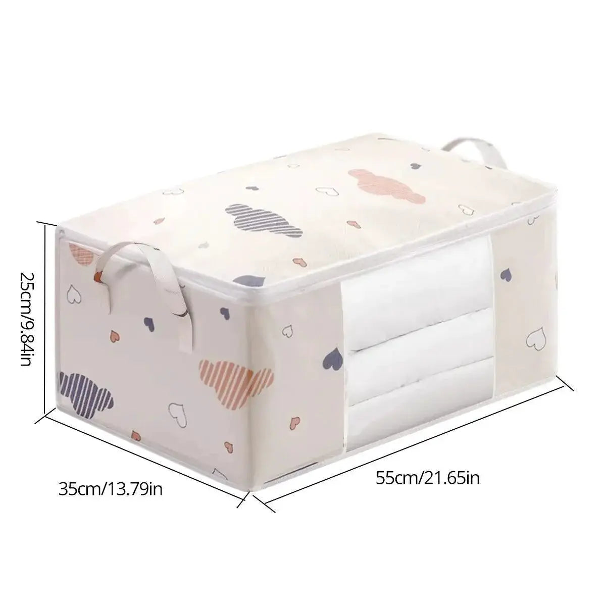 Large Quilted Storage Bag For Clothes And Bedding Organizer