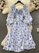 Floral Elegance Chiffon Dress Summer Chic with Graceful Appeal