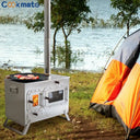 Design Stove Stainless Steel Thermal Tent Stove Burn Wood