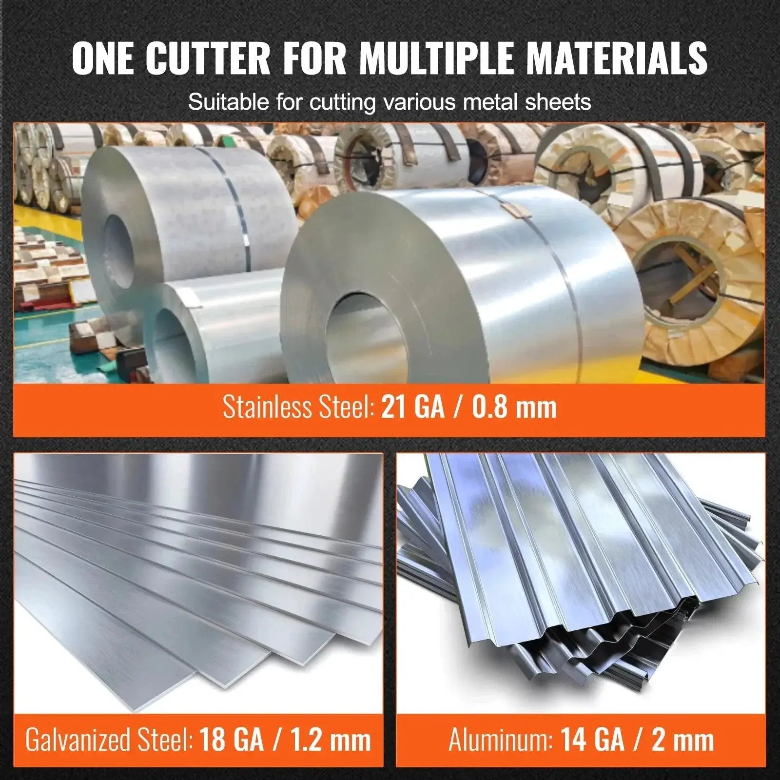 VEVOR Metal Cutter Drill Attachment With 360 Degree Head