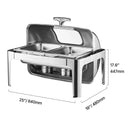 SucceBuy Roll Top Chafing Dish Buffet Set Stainless Steel Chafer
