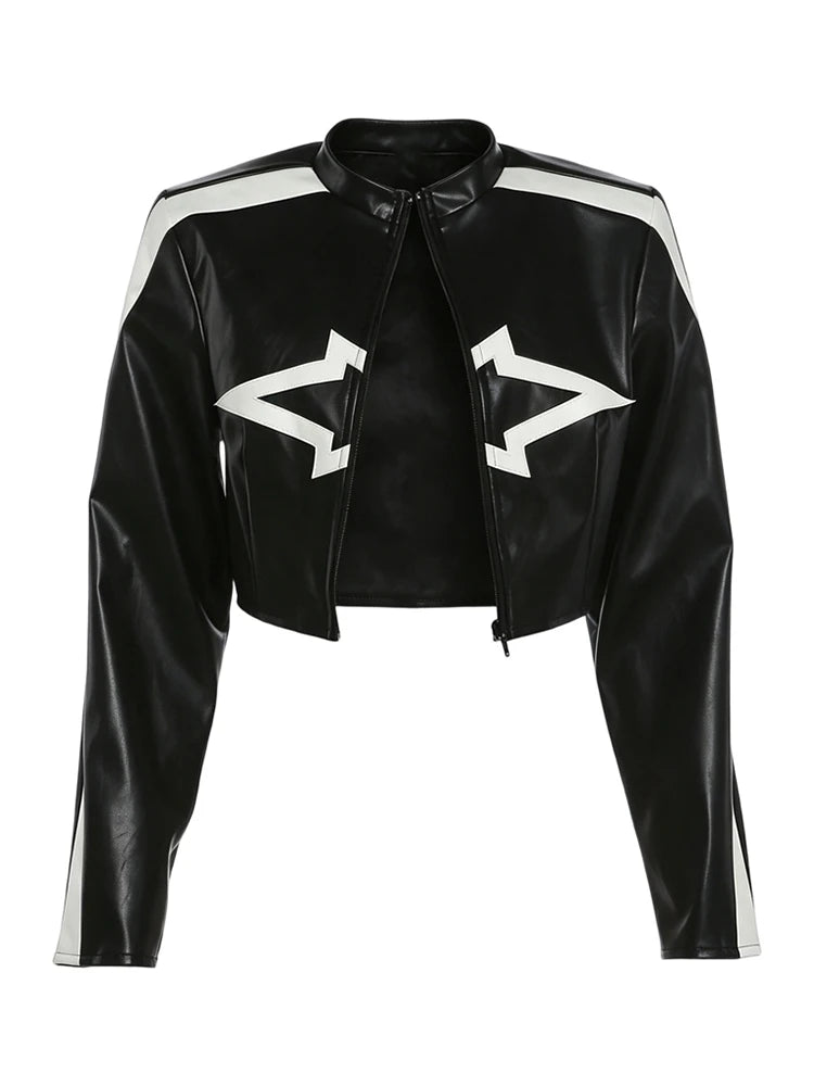 NIBBER Zipper Leather Jacket
