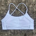 Breathable Spaghetti Strap Sports Bra Cross Back