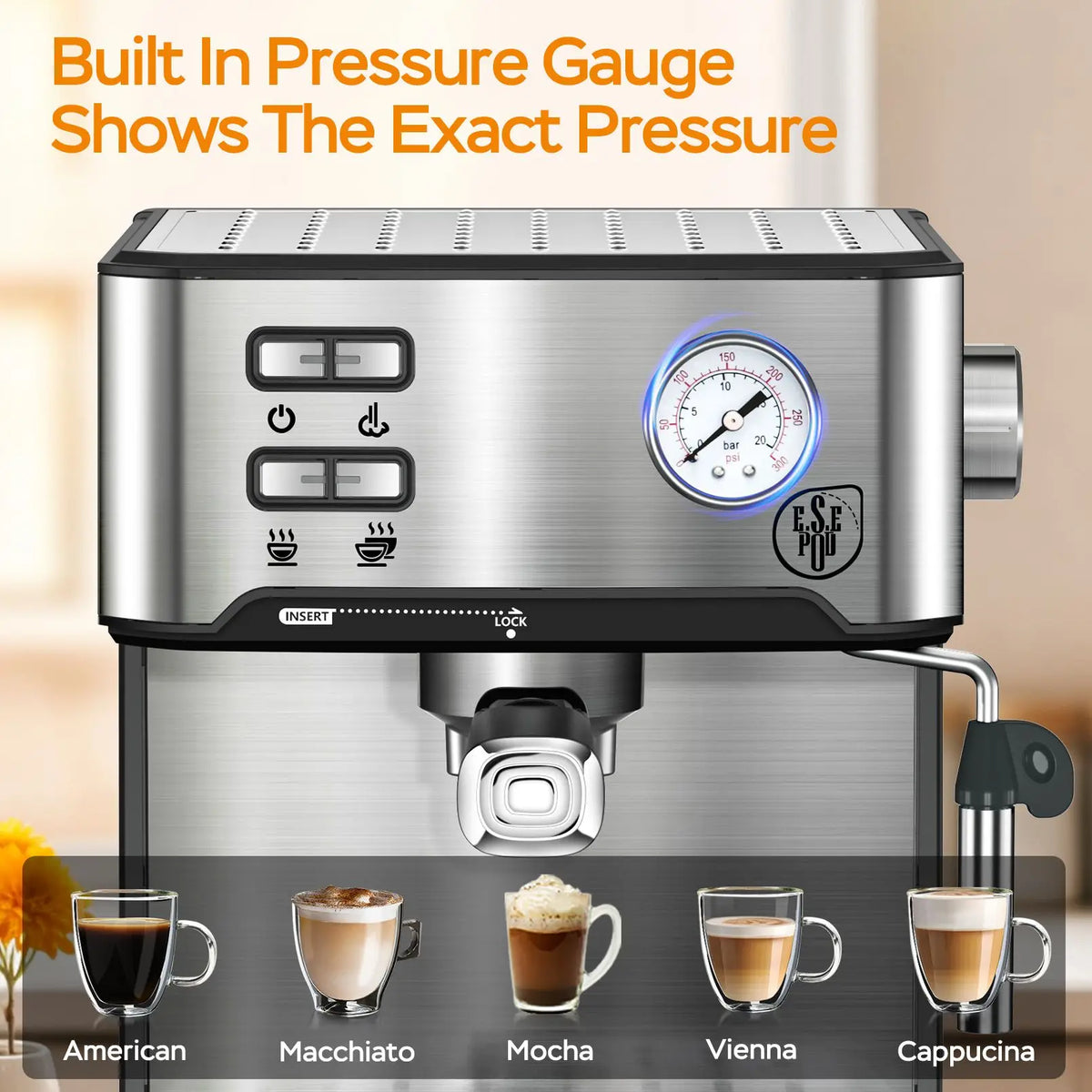 Espresso Machine Professional Compact Household Coffee — product view 2
