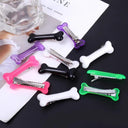 Vivid Dog Bone Hair Clips Elegant White Hair Accessories