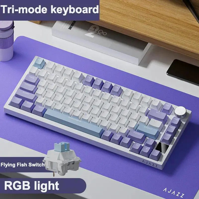 Ajazz Ak820 RGB Gaming Keyboard Versatile Connectivity