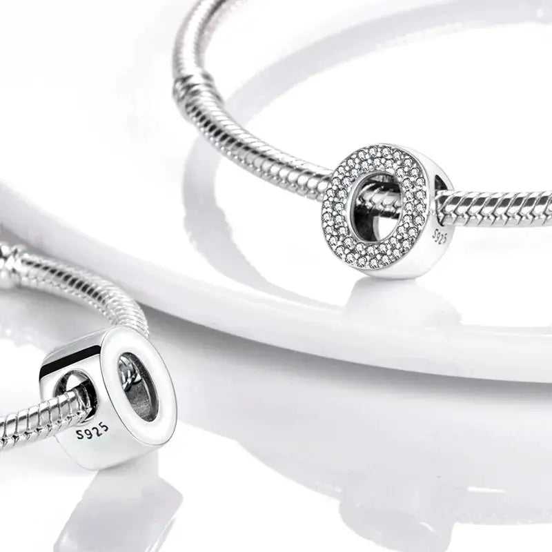 26 Letters Charm Beads For Pandora 925 Silver Bracelet