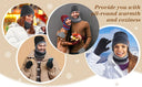2022 Winter Men Women Thick Beanie Hat Set Wool Neck Scarf