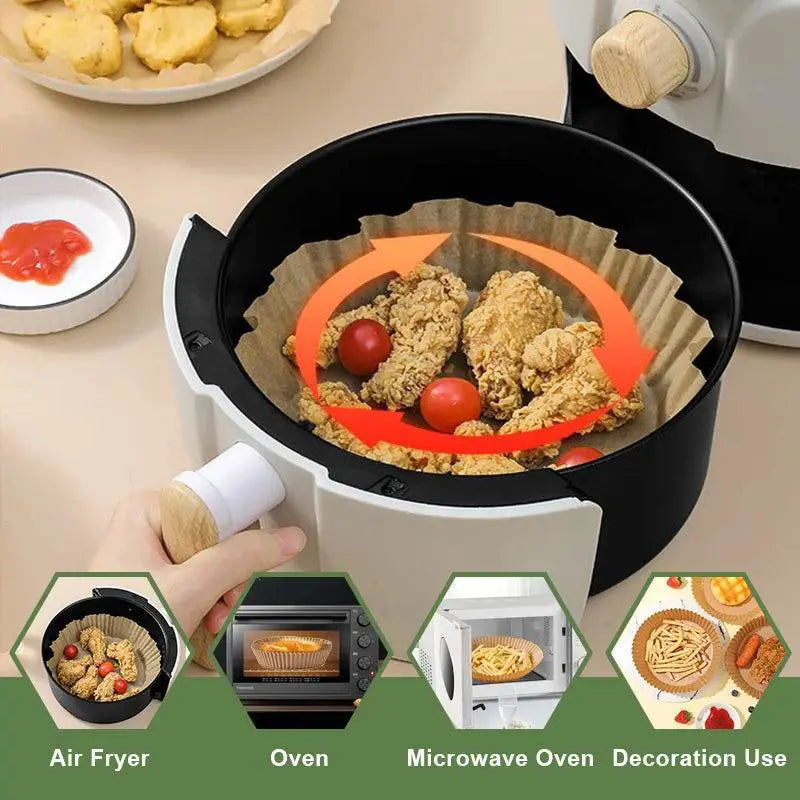 Air Fryer Disposable Paper Liners 50 100 Pcs For 16cm Fryer