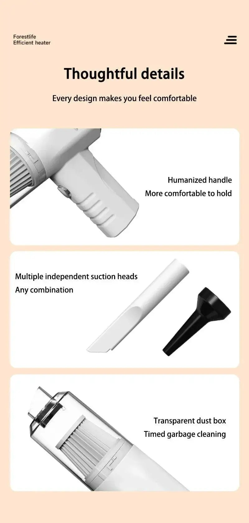 Xiaomi 50000Pa Portable Car Vacuum Cleaner Multifunctional