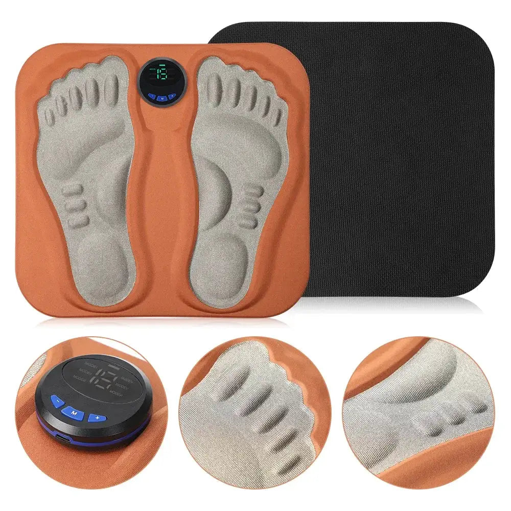 Foot Massager 3D Smart EMS Home Rechargeable Foot Pad Feet Massager Portable Foot Therapy Relax Muscles 6 Modes 15 Levels