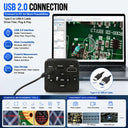 4K Electronic Digital Microscope for PCB Soldering/Phone Repair, HDMI USB IMX678 Chip Industrial Camera with Software/150X Lens