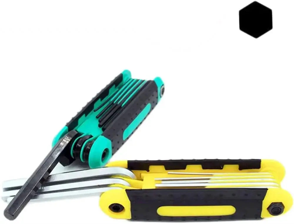 8 In 1 Folding Hex Wrench Set Metal Metric Allen Wrench