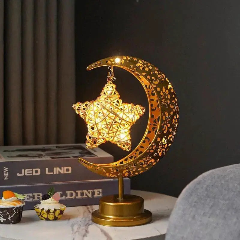 Enchanting Moon LED Night Light Iron Lamp Decorative