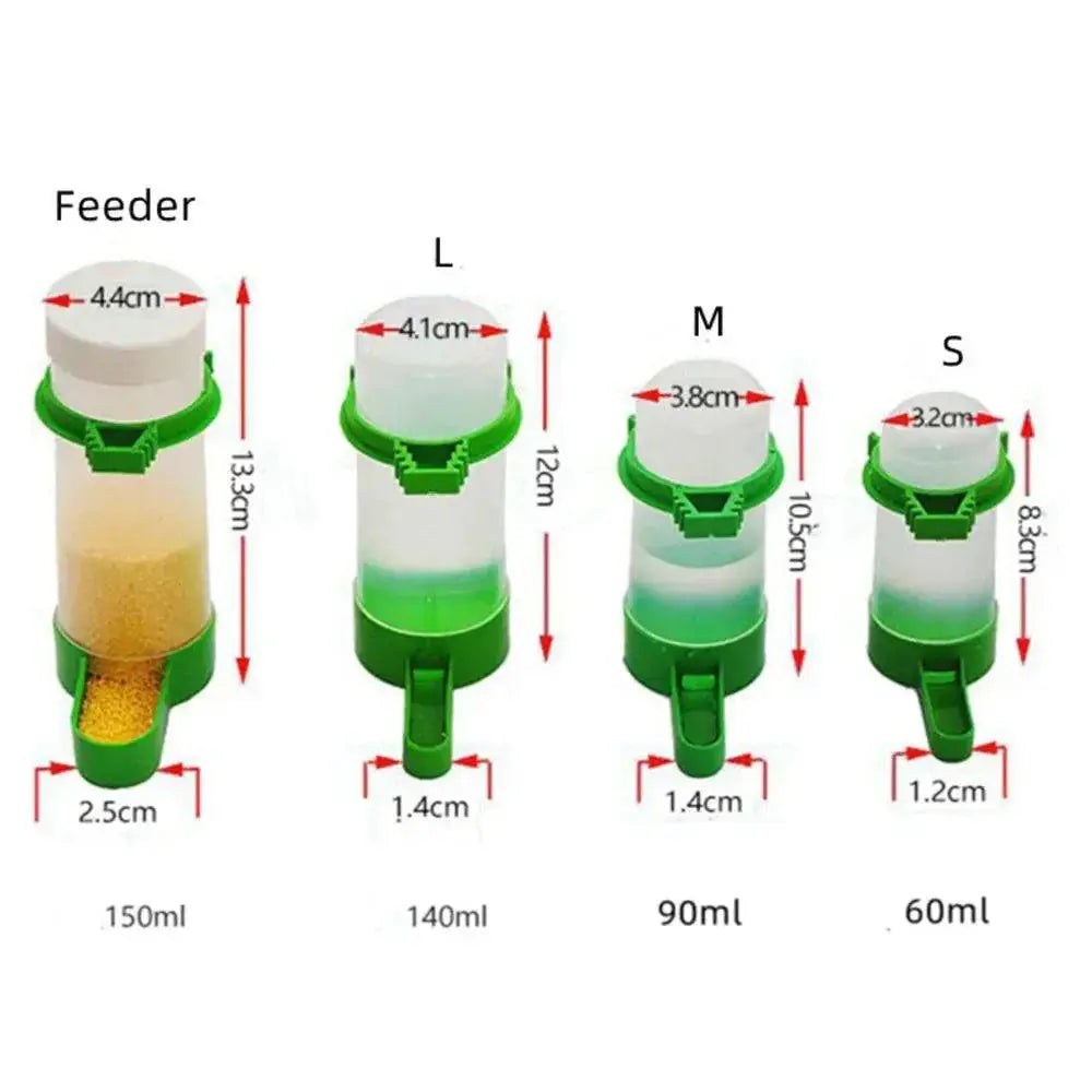 Automatic Bird Feeder Water Drinker Fountain For Parrot Cage