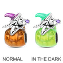 Halloween Skull Charm Bead Sterling