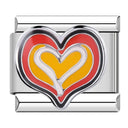 Hapiship Romantic Colour Heart Star Tai Chi Charm Links Bracelet