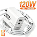 Compact GaN Charger - 120W Dual Port Fast Charge