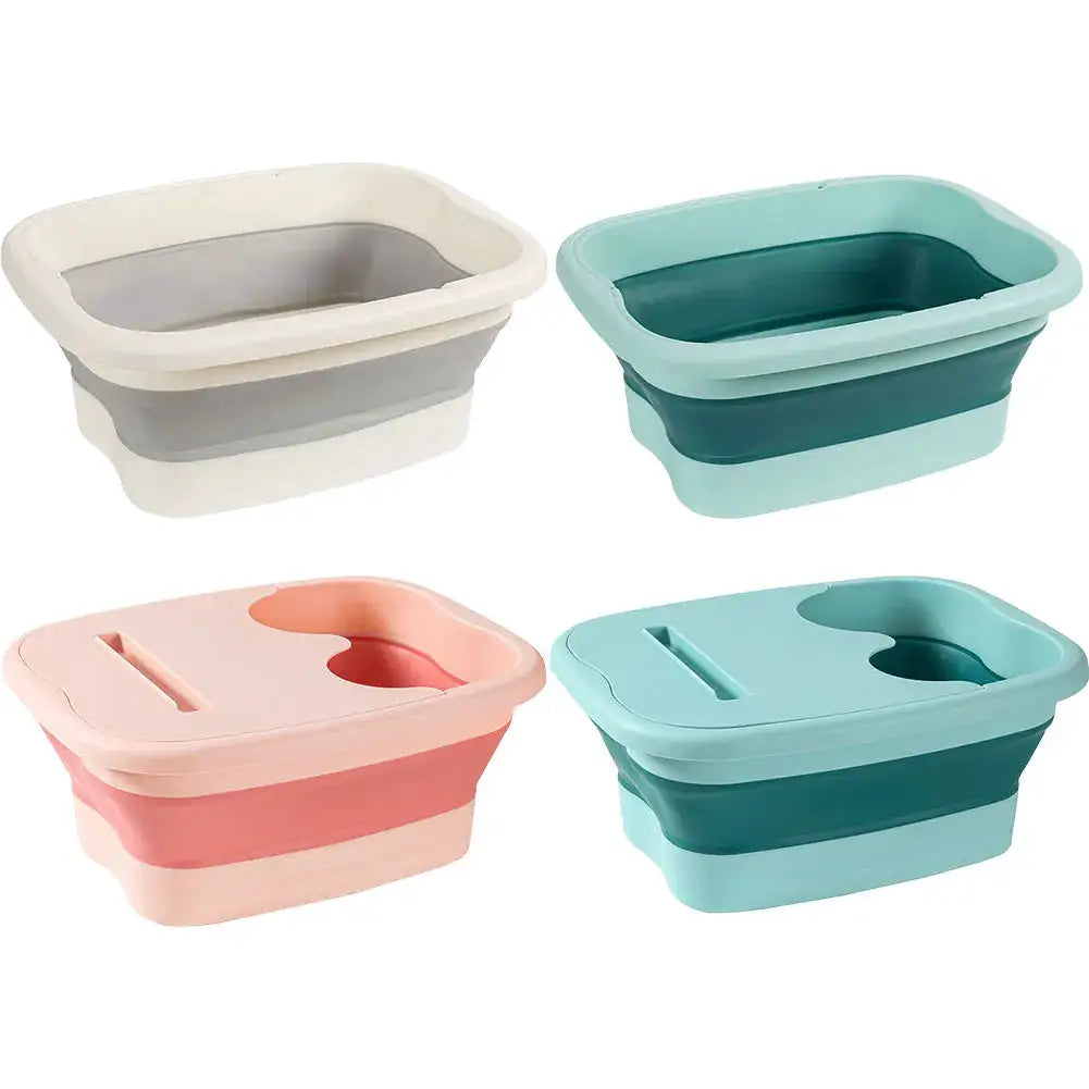 Portable Footbath Massage Bucket Easy To Store Foot Soaking Bath Tub Folding Basin for Relaxing and Pain Relief