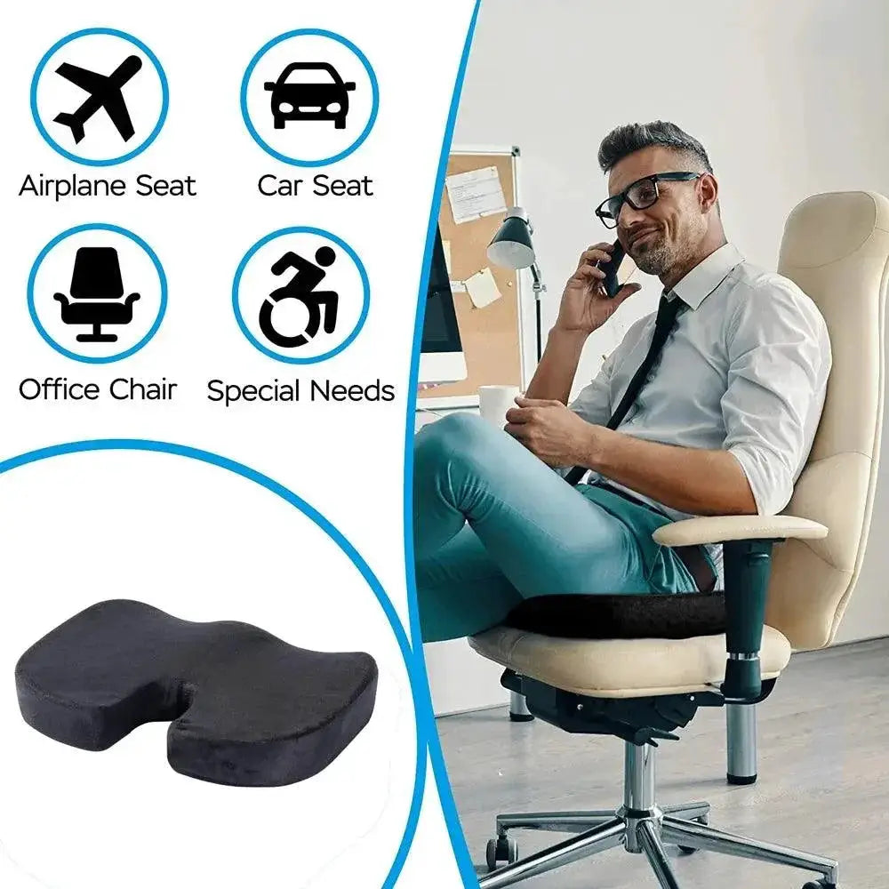 Memory Foam U Shape Bamboo Gel Seat Cushion for Comfort