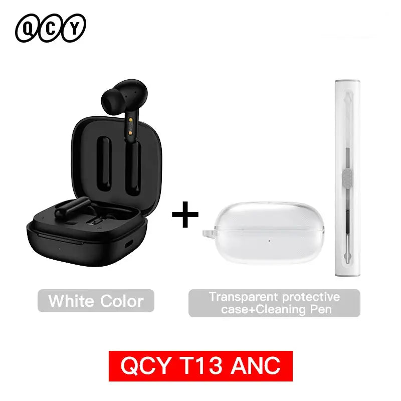 QCY T13 ANC Wireless Earphones Bluetooth 5.3 TWS ANC Noise Cancellation Headphone 4 Mics ENC Headset In-Ear Handfree Earbuds