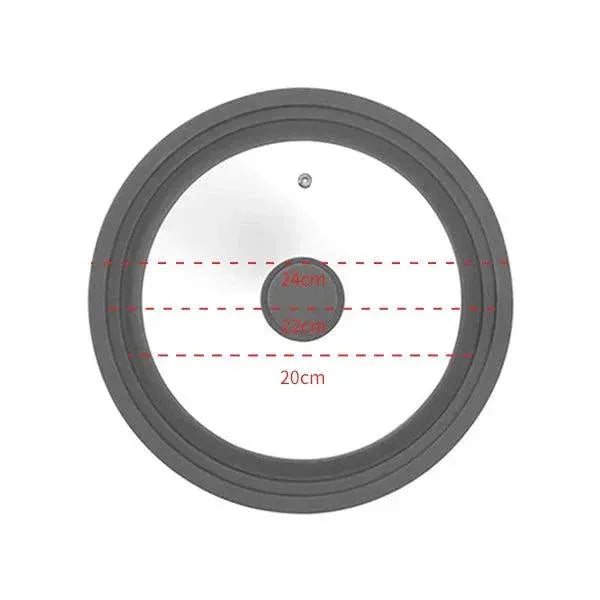 Dishwasher Safe Glass Lids for Cooks — Black 22-24-26cm