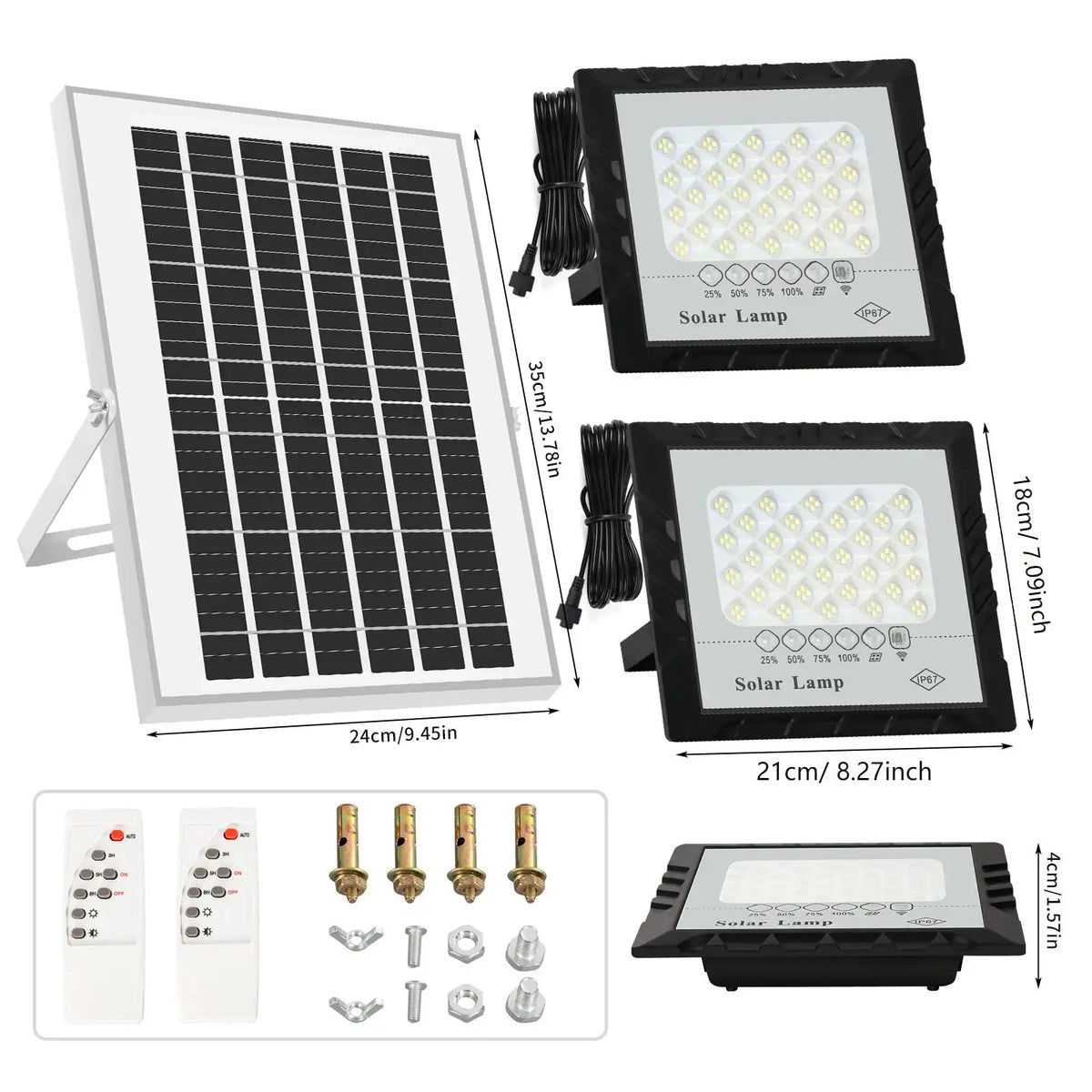 Dual Head Solar Flood Light Waterproof — product view 7