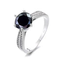 Moissanite Ring in Sterling Silver Certificate