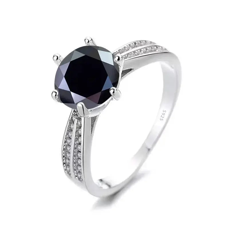 1CT D VVS1Classic 925 Sterling Silver Ring Genuine Moissanite with Certificate Exquisite Jewelry for Women Ideal Engagement Ring