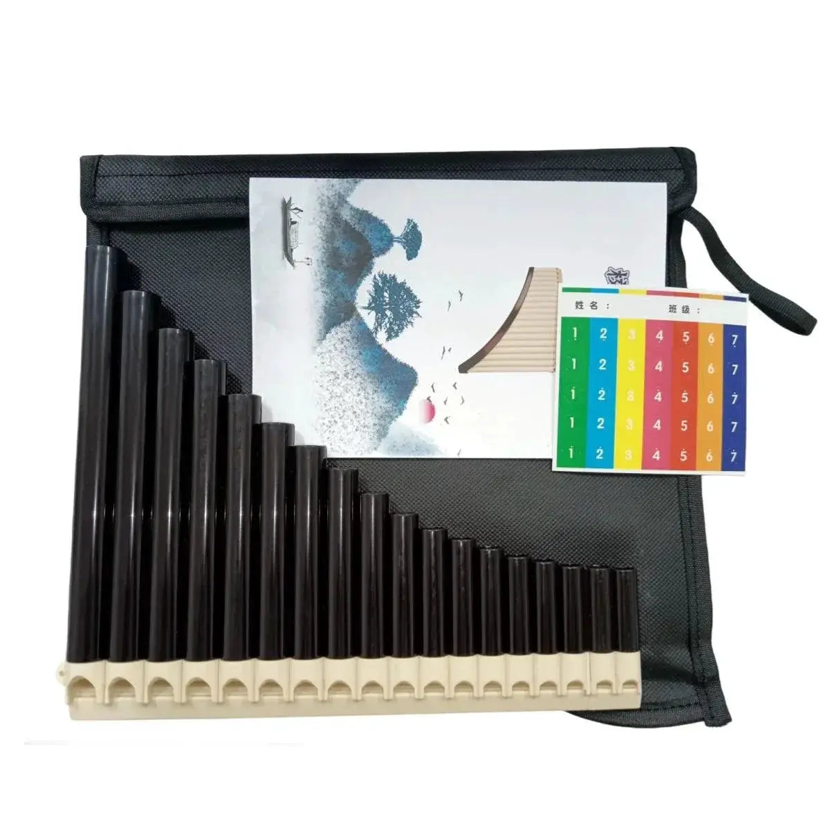 Miwayer Panpipe Handmade ABS Wind Instrument 18 Pipe Flute