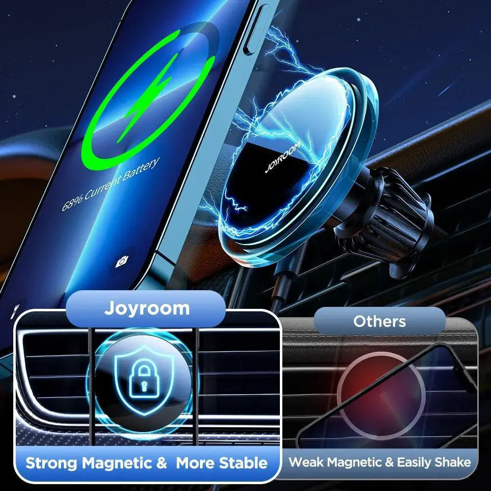 Joyroom Blue Light Magnetic Wireless Car Phone Holder