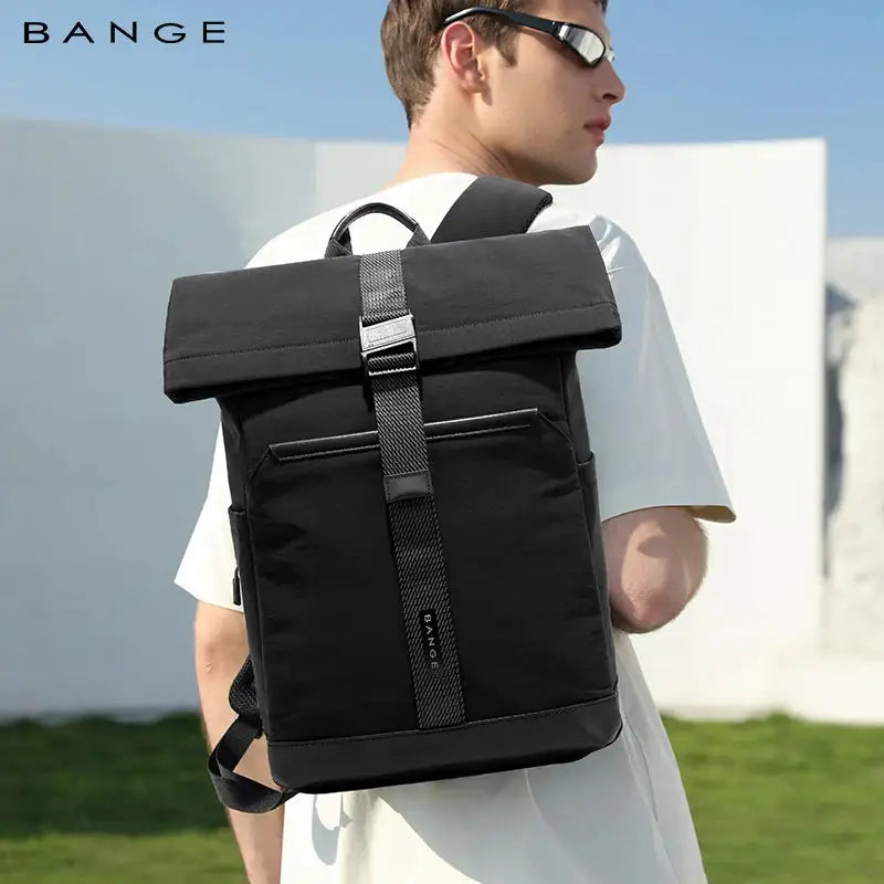 BANGE Waterproof Roll Top School Bags Lightweight Large Capacity School Laptop Backpack Sac A Dos