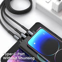 3 In 1 100W USB A Cable - Fast Charge Universal