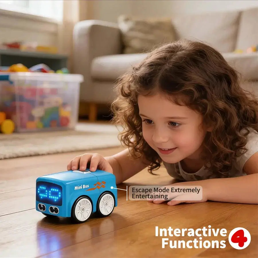 RC Mini Bus, RC-Controlled with 4 Play Modes, Funny Auto Expressions & Ideal Gift for Chiledren