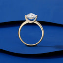Oval Sterling Silver Moissanite Ring