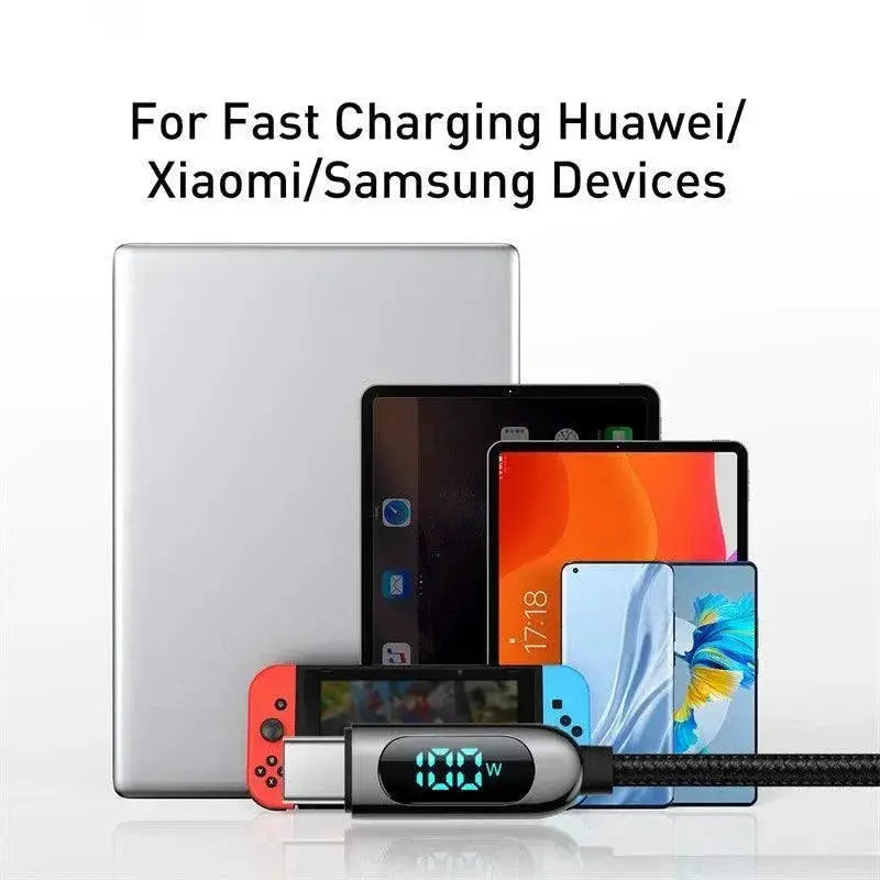 Baseus USB C Cable With Digital Display Fast Charging Cord