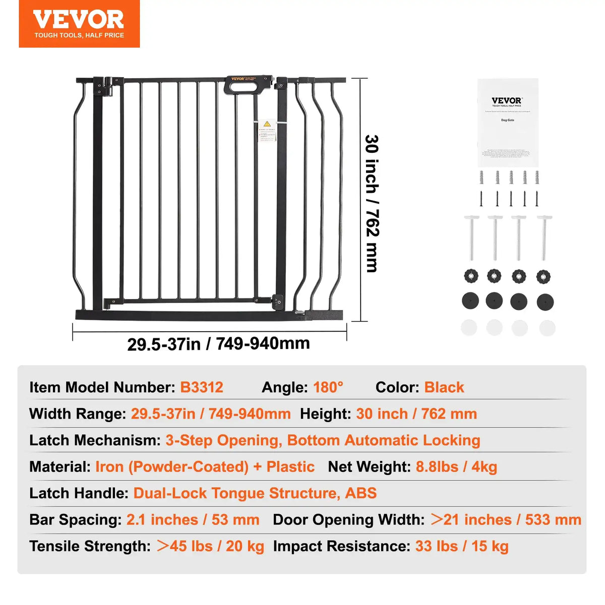 No Drill Pressure Mount Pet Gate — product image 18
