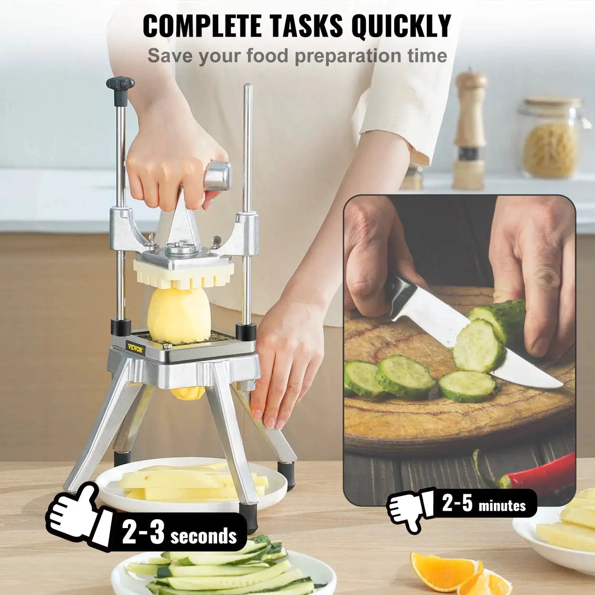 VEVOR Commercial Vegetable Fruit Chopper Heavy Duty Food Dicer — product view 3