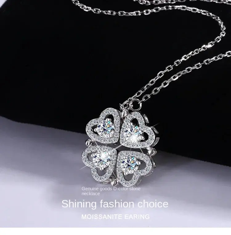 Sterling Silver S925 Four Leaf Clover Necklace For Women - OurLum.com