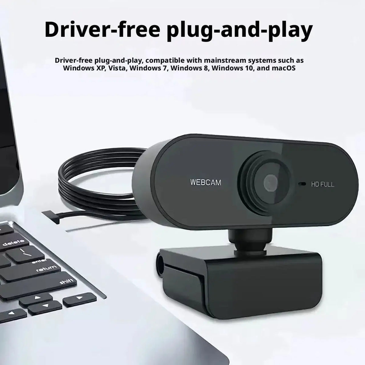 Full HD 1080P Webcam USB Plug Play Web Camera Built-in Microphone Rotatable Clip On Computer Camera For Laptop PC Online Class