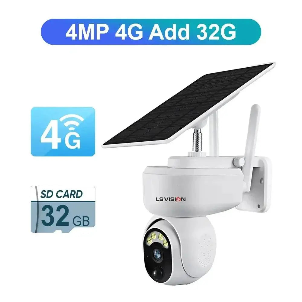 Solar Outdoor Security Camera for Stores — 4MP WIFI Add 64G - Variant 4